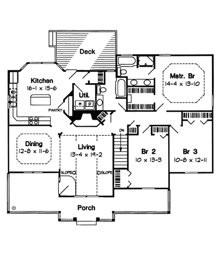 House Plan 20211 First Level Plan