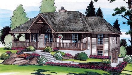 Bungalow Country One-Story Traditional Elevation of Plan 20211