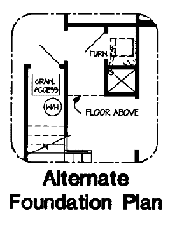 Bungalow Country Traditional Alternate Level One of Plan 20219