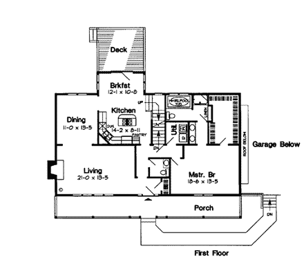 House Plan 20222 First Level Plan