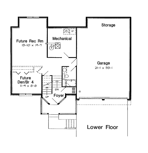 Traditional Lower Level of Plan 20224