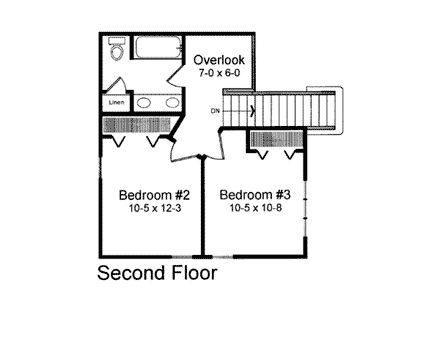 House Plan 20225 Second Level Plan