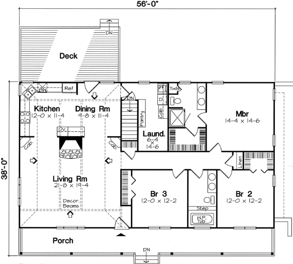 House Plan 20227 Alternate Level One