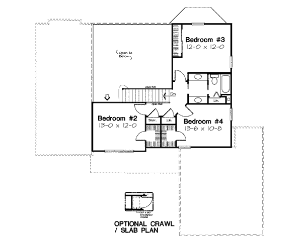 Country Farmhouse Traditional Level Two of Plan 20231