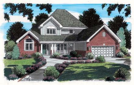 Country Farmhouse Traditional Elevation of Plan 20231