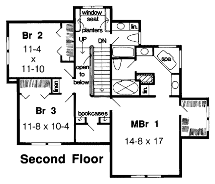 House Plan 20366 Second Level Plan