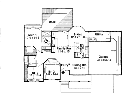 House Plan 20403 First Level Plan