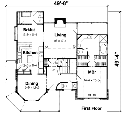 House Plan 20505 First Level Plan