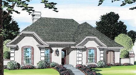 European One-Story Ranch Traditional Elevation of Plan 22004