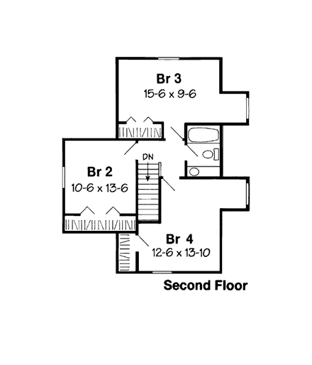 House Plan 24242 Second Level Plan