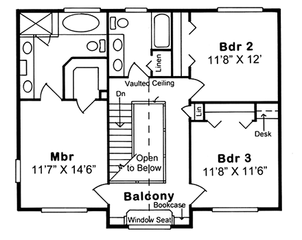 House Plan 24245 Second Level Plan