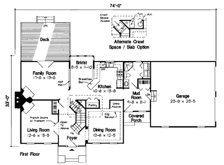 House Plan 24246 First Level Plan
