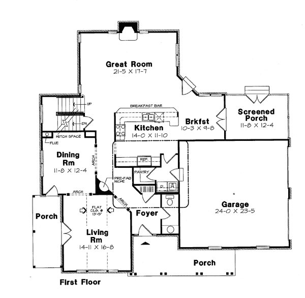 Country European Traditional Level One of Plan 24248