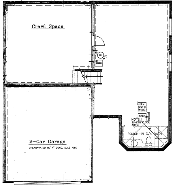 Traditional Lower Level of Plan 24251