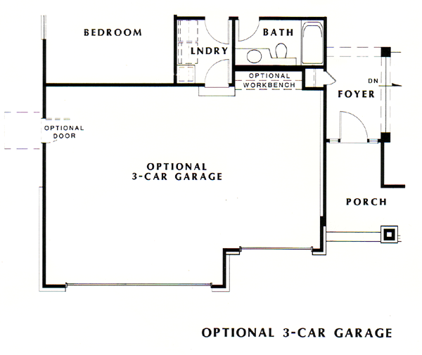 One-Story Traditional Alternate Level One of Plan 24256