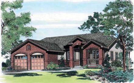 One-Story Traditional Elevation of Plan 24256