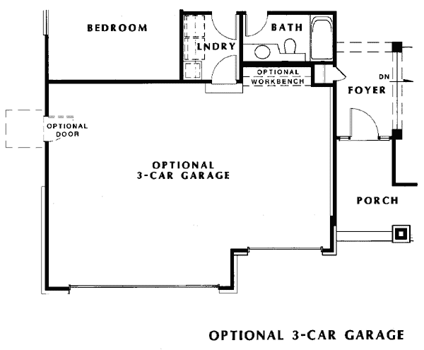 Bungalow Craftsman Mediterranean One-Story Traditional Alternate Level One of Plan 24258