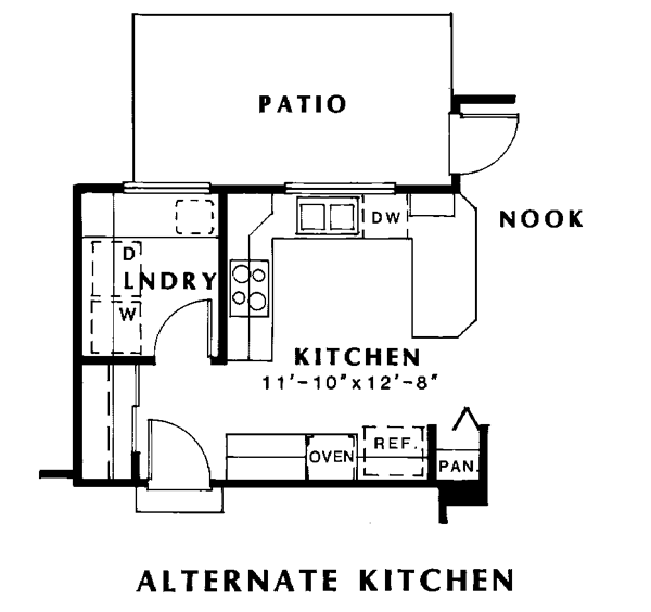 Bungalow Craftsman European Alternate Level One of Plan 24262