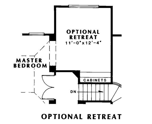 Bungalow Craftsman European Alternate Level Two of Plan 24262