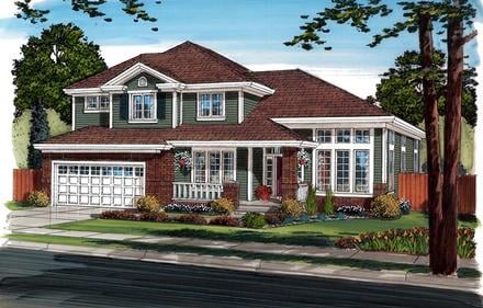 Bungalow Craftsman European Elevation of Plan 24262