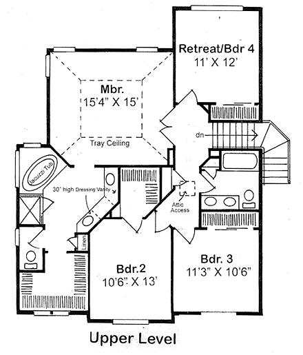 House Plan 24264 Second Level Plan