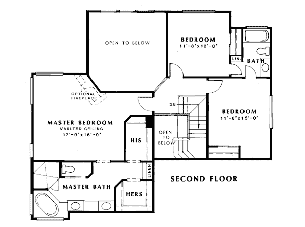 Bungalow Craftsman Southwest Traditional Level Two of Plan 24266