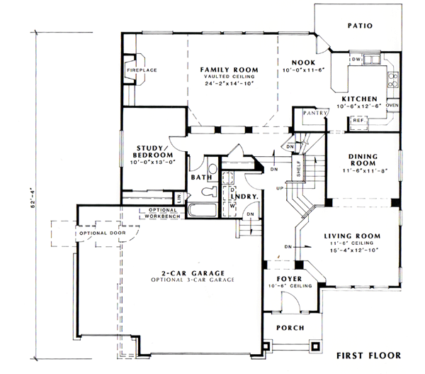 Bungalow Mediterranean Traditional Level One of Plan 24267