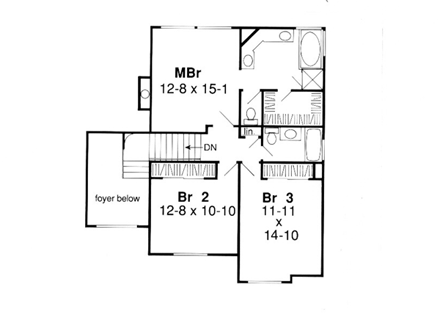 House Plan 24300 Second Level Plan