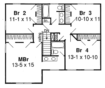 Country Farmhouse Victorian Level Two of Plan 24301