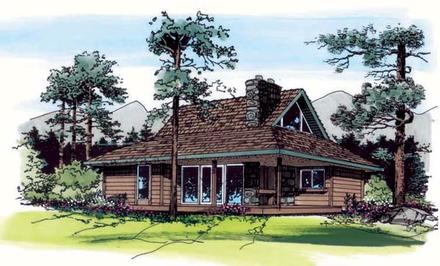 Cabin Country Southern Elevation of Plan 24309