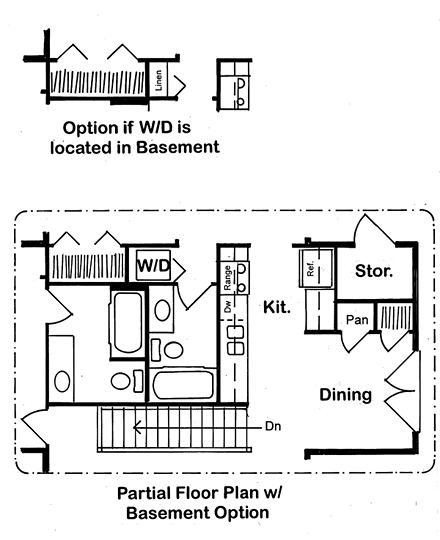 Cabin Contemporary Alternate Level One of Plan 24311