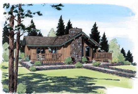 Cabin Contemporary Elevation of Plan 24311