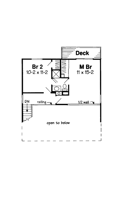 House Plan 24312 Second Level Plan