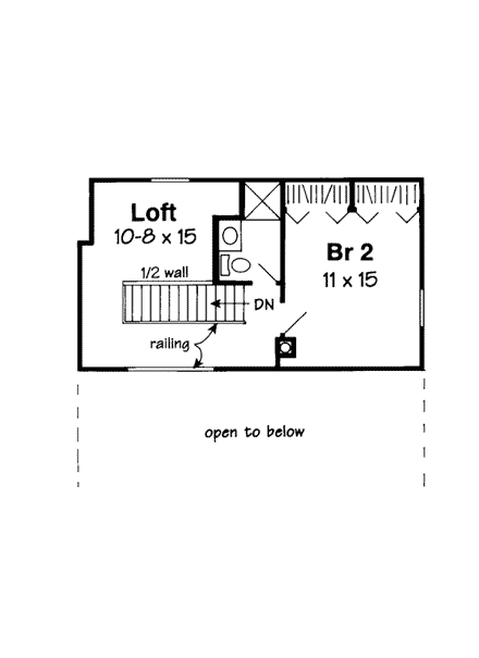 House Plan 24313 Second Level Plan