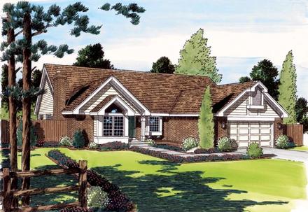 One-Story Ranch Traditional Elevation of Plan 24314