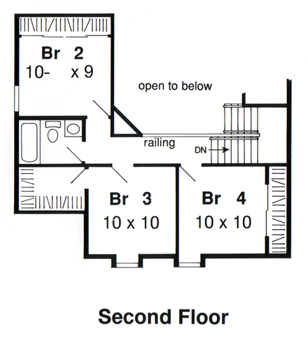 House Plan 24316 Second Level Plan