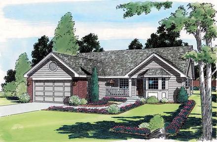 One-Story Ranch Traditional Elevation of Plan 24317