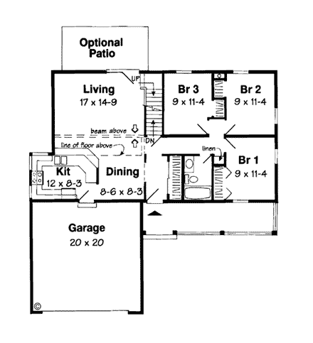 House Plan 24318 First Level Plan