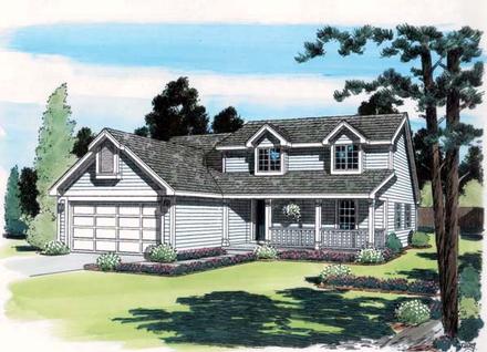 Country Farmhouse Southern Traditional Elevation of Plan 24318
