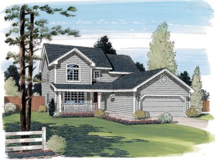 Country Traditional Elevation of Plan 24324