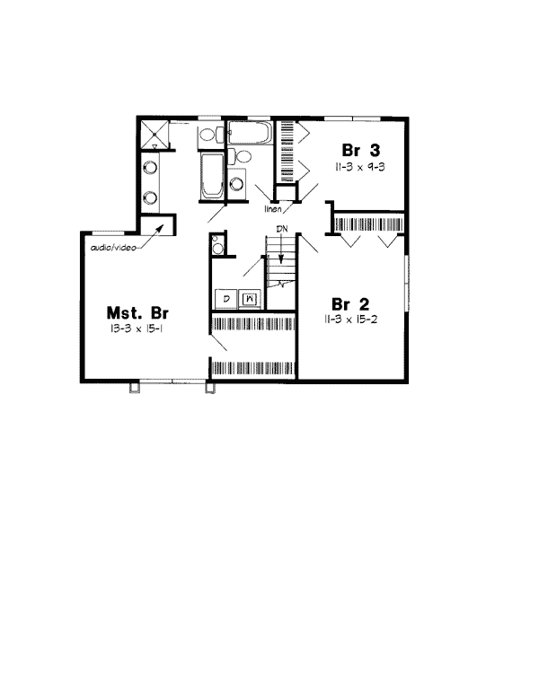 Country Farmhouse Traditional Level Two of Plan 24325