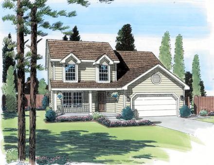 Country Traditional Elevation of Plan 24326