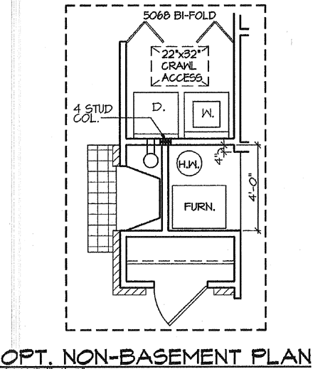 One-Story Ranch Traditional Alternate Level One of Plan 24327