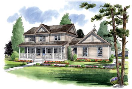 Country Farmhouse Traditional Elevation of Plan 24405