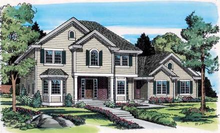 Colonial Traditional Elevation of Plan 24551