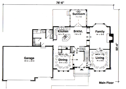 House Plan 24555 First Level Plan