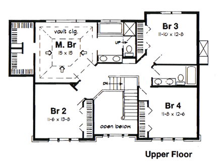 House Plan 24555 Second Level Plan