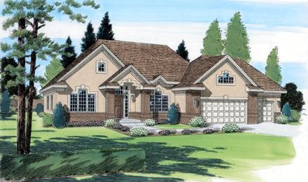 One-Story Traditional Elevation of Plan 24557