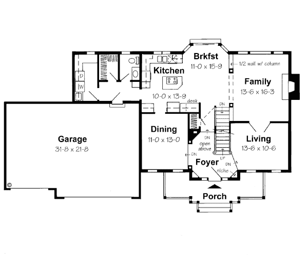 Country Southern Traditional Level One of Plan 24560