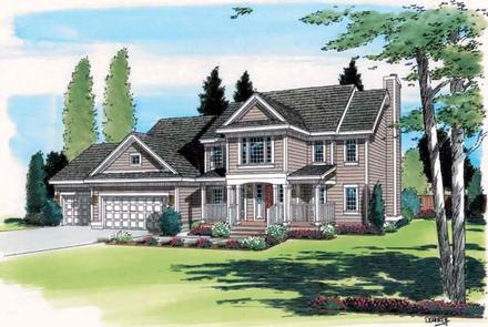 Country Southern Traditional Elevation of Plan 24560